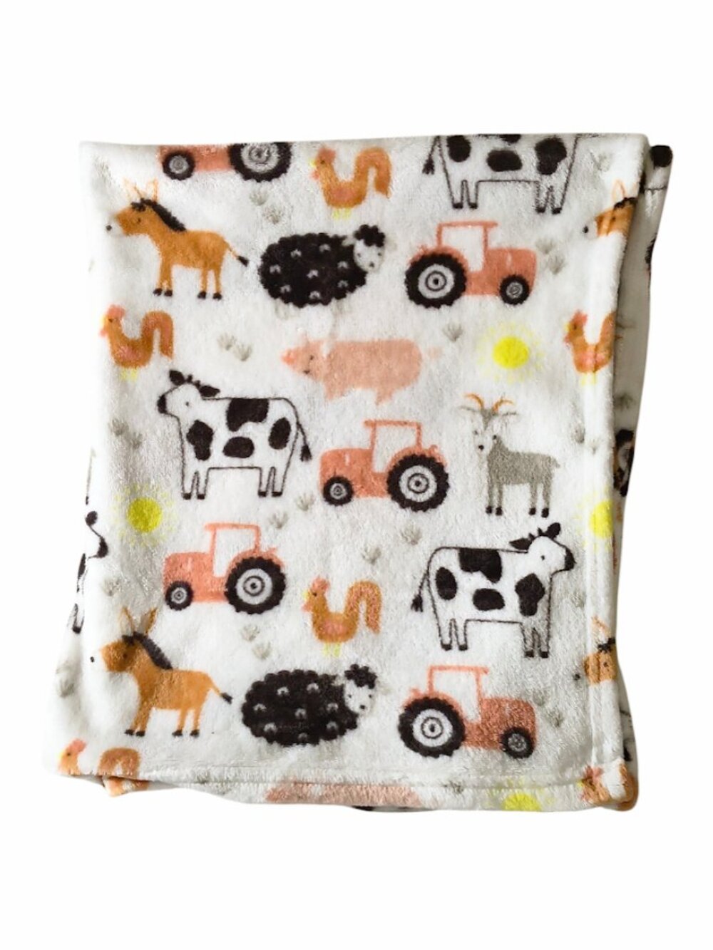 Parents Choice Farm Horse Cow Pig Goat Sheep Tractor Security Blanket 33" X 36"